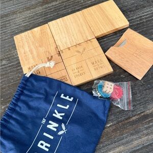 DRINKLE Wooden Game Set - NEW Natural Brown